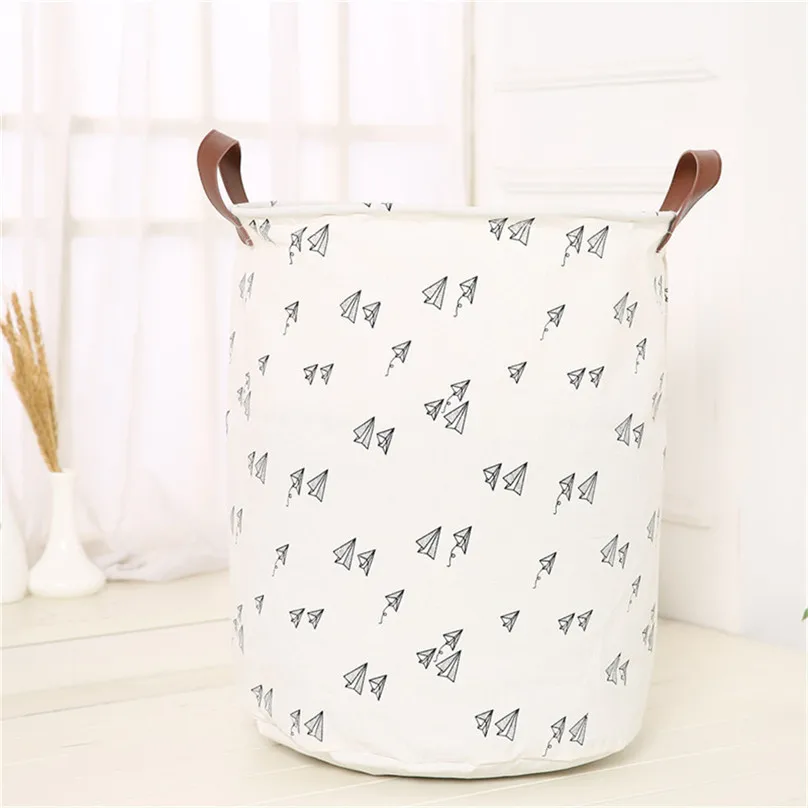Laundry Baskets Storage Waterproof Canvas Sheets Laundry Clothes Laundry Toy Basket Storage Basket Folding Storage Box #4A29 (10)