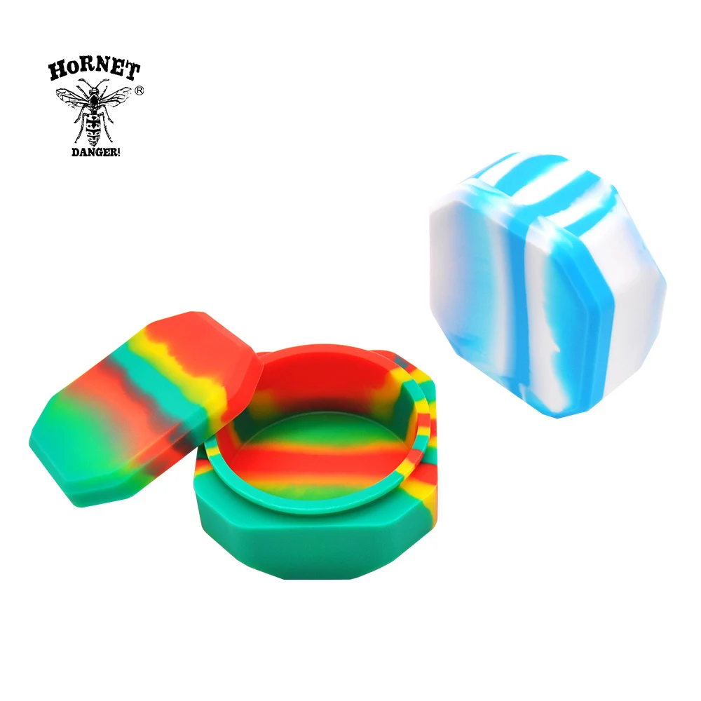 

HORNET Honeycomb Shape Wax Dab Oil Jar 115ML Unbreakable FDA Silicone Big Volume Wax Container Concentrate Multi Use Storage Jar