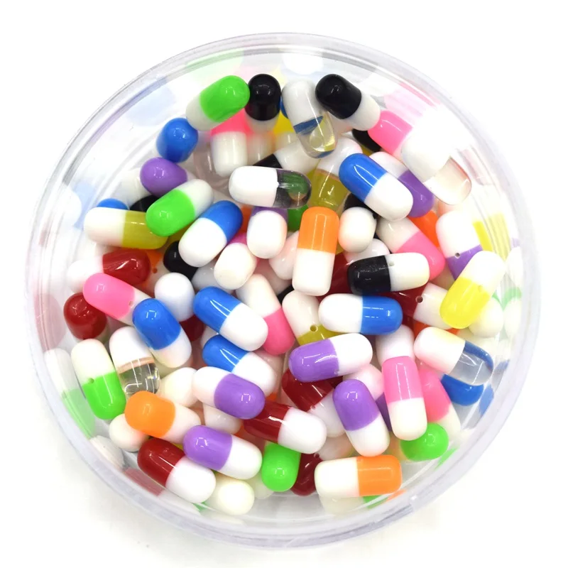 

100pcs Lovely Resin Beads Mix optional Cute Pill for Hair Bow Center Scrapbooking Phone Deco diy material filler