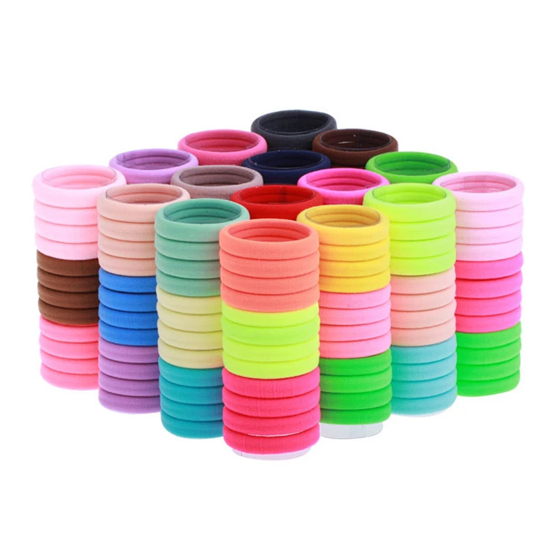 10PC Elastic Hair Band Candy Colored Rubber Band Hair Rope Elastic Ring Girl Hair Accessories Braiders Hairdressing Stylists