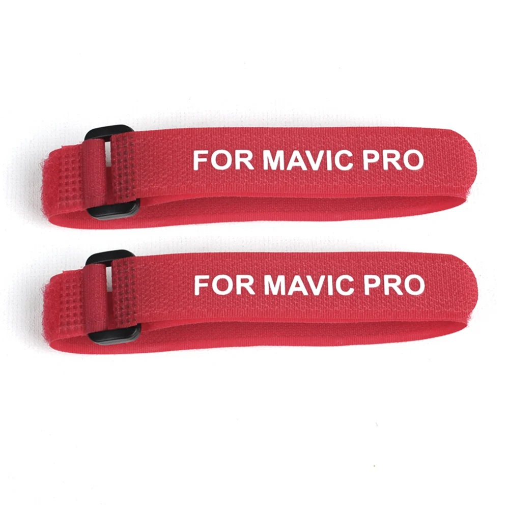 2 шт. пропеллер лезвие мотор фиксированный фиксатор волшебная лента ремни крюк петля кабель Шнур стяжки для DJI Mavic Pro Platinum Mavic 2 зум Дрон - Цвет: Красный
