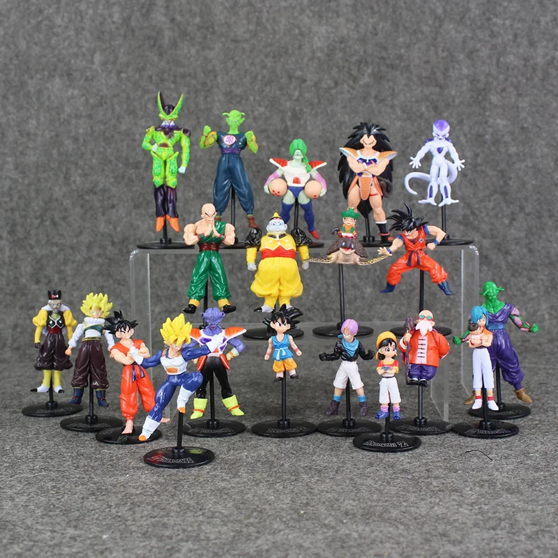 

10pcs/set Dragon Ball PVC Figure Toy Goku Vegeta Goten Master Roshi Cell Frieza Piccolo Model Doll for Kids