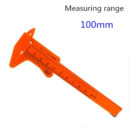 Мини пластиковый раздвижной штангенциркуль линейка Карманный микрометр измерительные приборы для проволоки из бисера ювелирные изделия измерительные инструменты метр - Цвет: 100MM