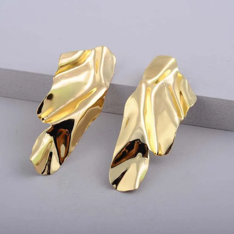 2018-Nouveau-La-Mode-Or-Argent-Irr-guli-re-G-om-trique-Boucles-D-oreilles-Pour