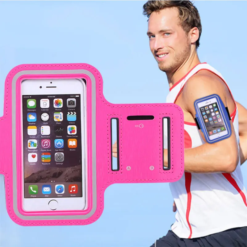 

Universal 5.5" Mobile Phone Sweatproof Waterproof Jogging Running Arm Band Holder Case for iPhone4 5S SE 6 6S 7Plus for samsung