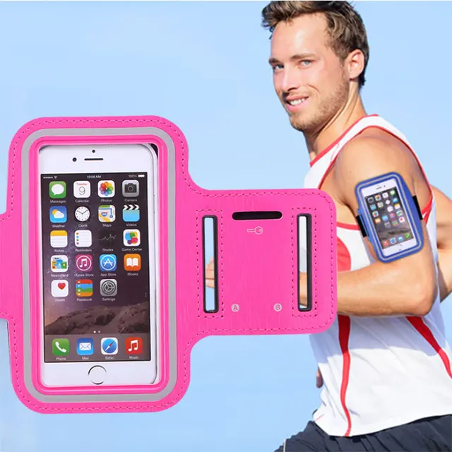 Universal 5.5" Mobile Phone Sweatproof Waterproof Jogging Running Arm Band Holder Case for