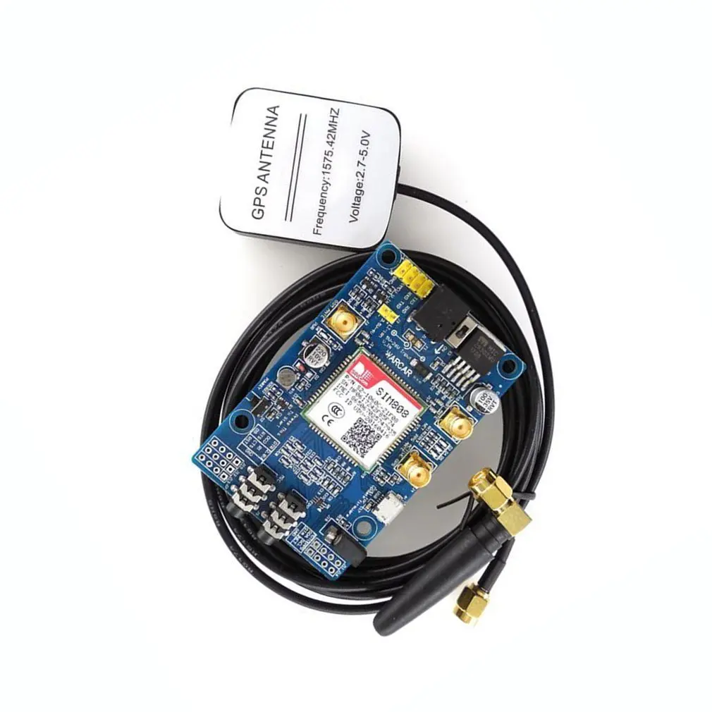 SIM808 модуль GSM GPRS gps макетная плата IPX SMA с gps антенной для Raspberry Pi STM32 51MCU Поддержка голоса