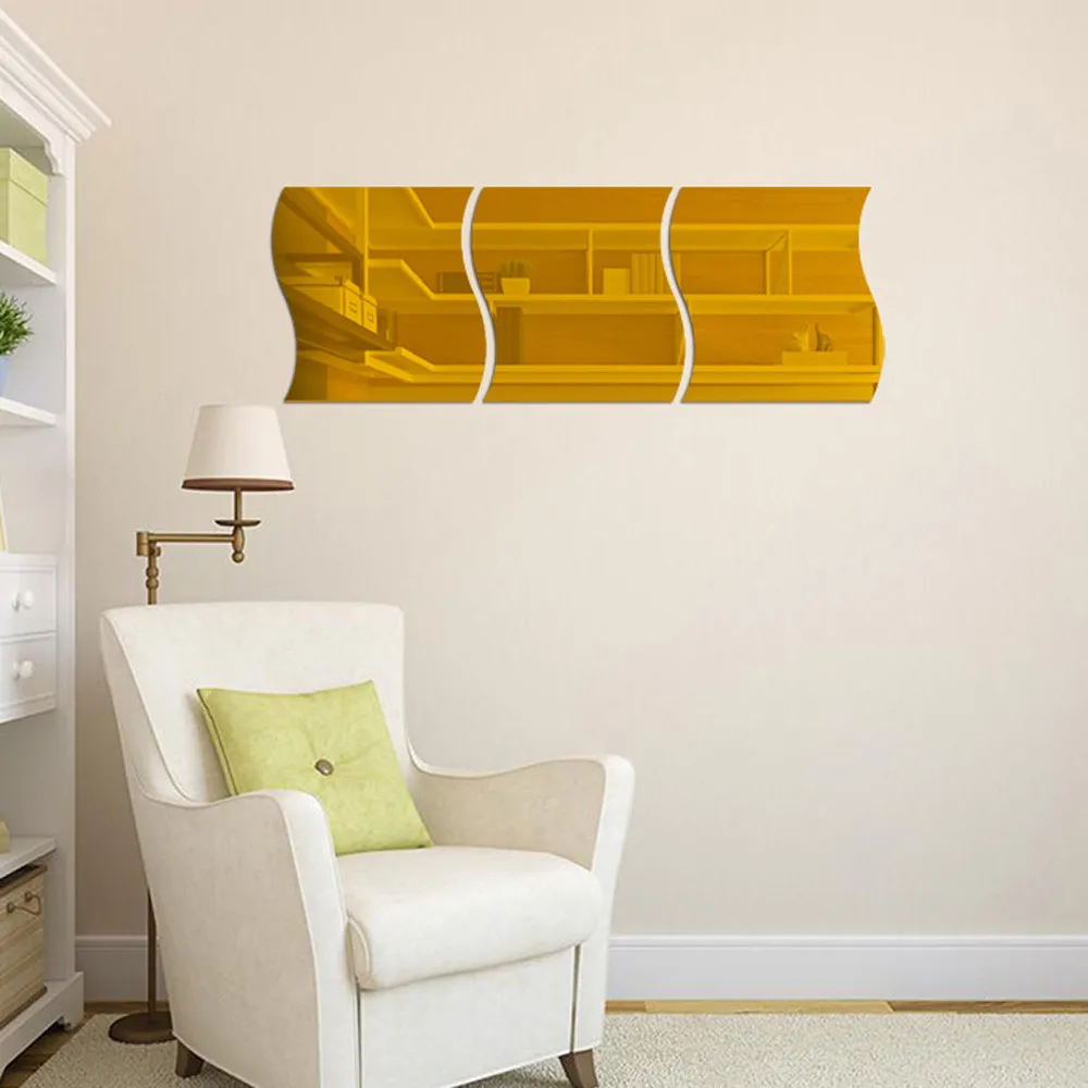 Stiker Dinding 3D Cermin Kamar Anak Anak Removable Rumah Kamar Tidur Stiker Dinding 3D Cermin Kamar Anak Anak Removable Rumah Kamar Tidur