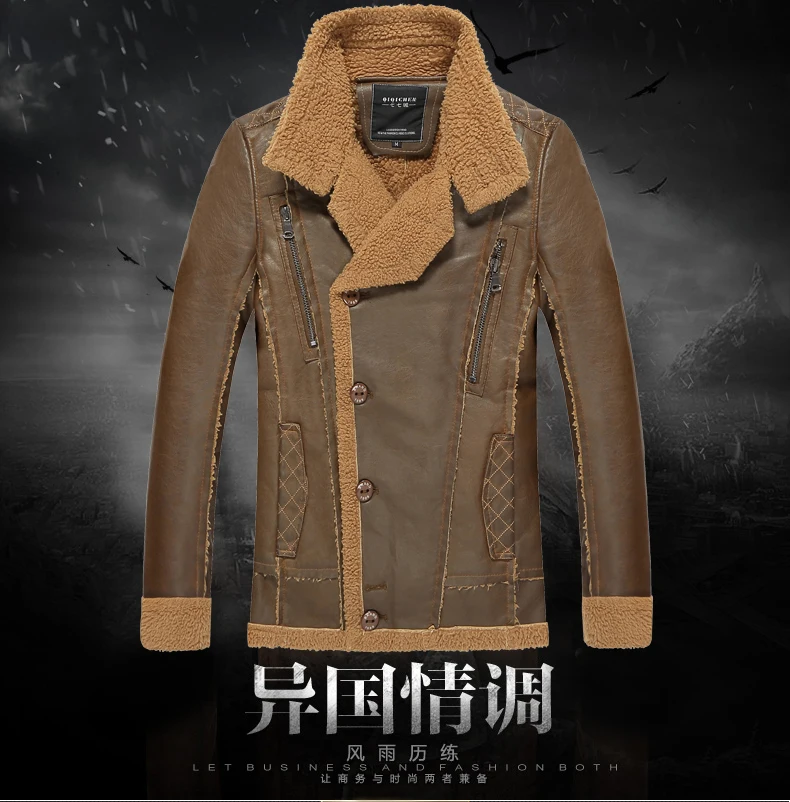 Aliexpress.com : Buy men's slim winter warm pu leather