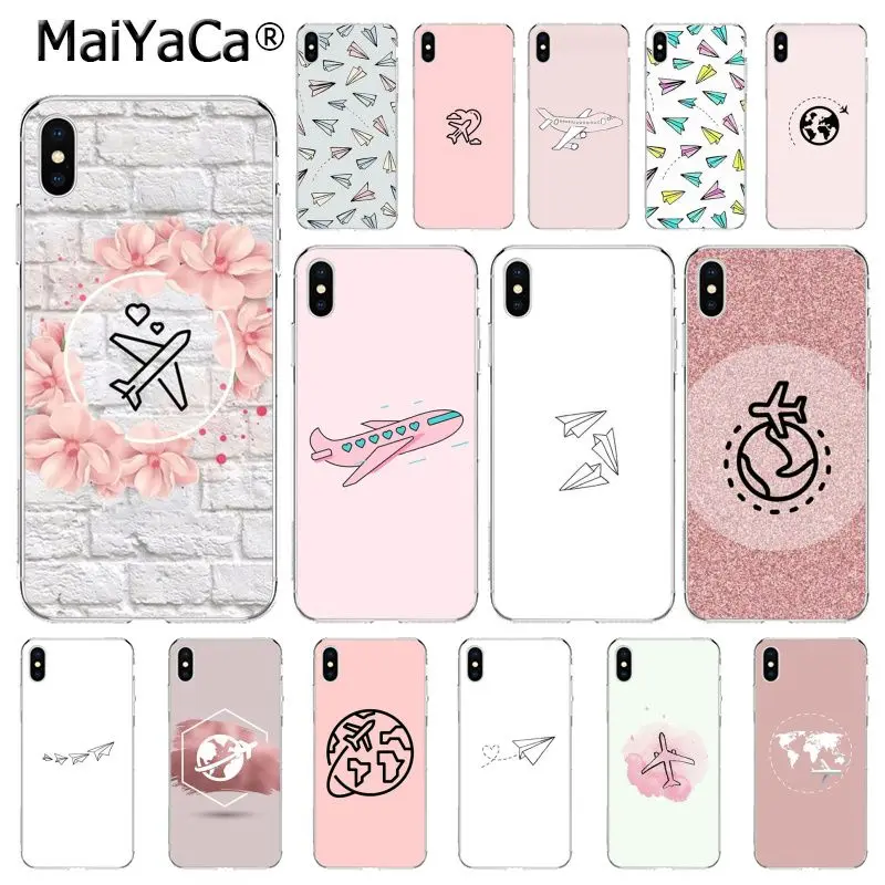 

MaiYaCa Travel the world paper plane aircraft Coque Phone Case For iphone 11 Pro 11Pro MAX 8 7 6 6S Plus X XS MAX 5 5S SE XR