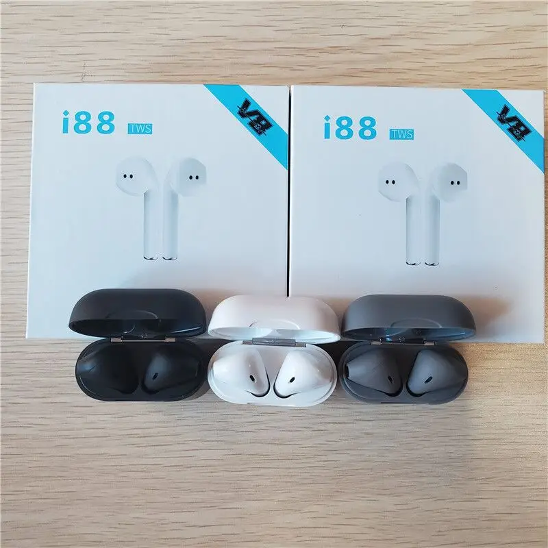 

2019 i88 tws Wireless Headphones mini bluetooth Headsets Earbuds Earphone Earpiece Ear Air pods for ios Android pk i7s