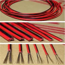 20AWG UL2468 с ПВХ-изоляцией из луженой Медь кабель 2-контактный красные, черные провода-3/5/10/20 метров