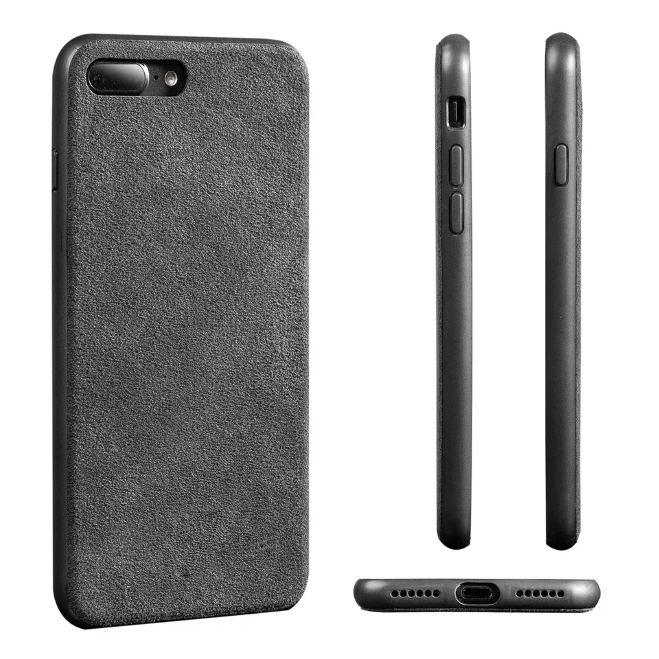 

Case for iPhone 6 6s 7 8 Plus X XS Max CN Fabric Leather Downy Cover For Specific choose