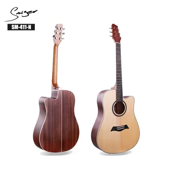 

Guitar Acoustic Electric Steel-String Flattop 41 Inches D-Body Guitarra 6 Strings Folk Pop Cutaway Electro Guitars Wood Color