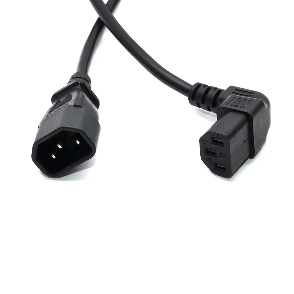 Джампер кабели IEC 320 C14 C13 силовой шнур под углом для разъема питания PDU/Φ 20 см 0 75 мм