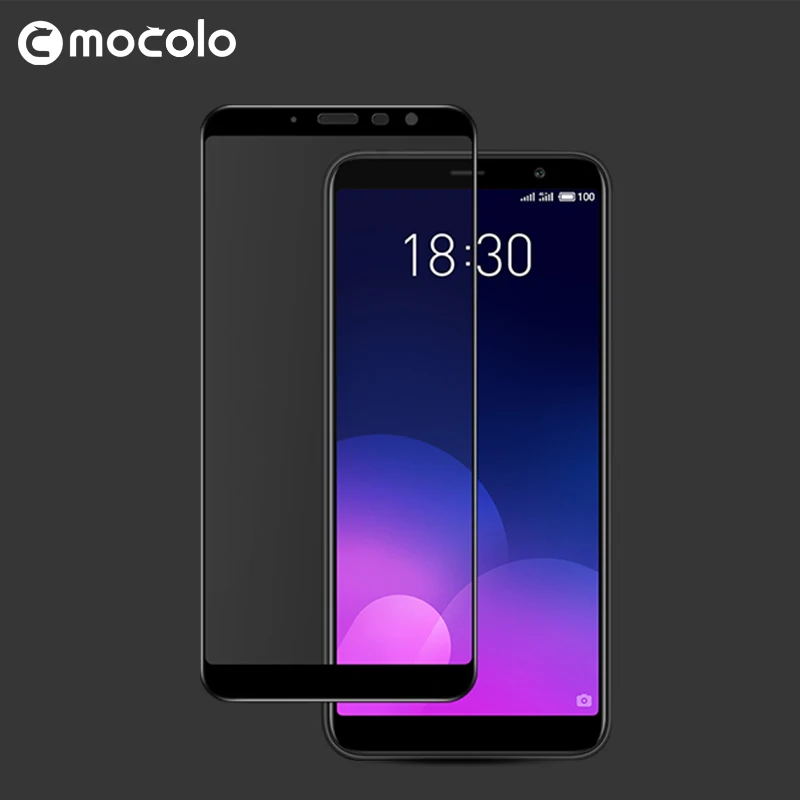 Закаленное стекло Mocolo с полным покрытием для Meizu 6T Защитное экрана твердостью 9H M6T