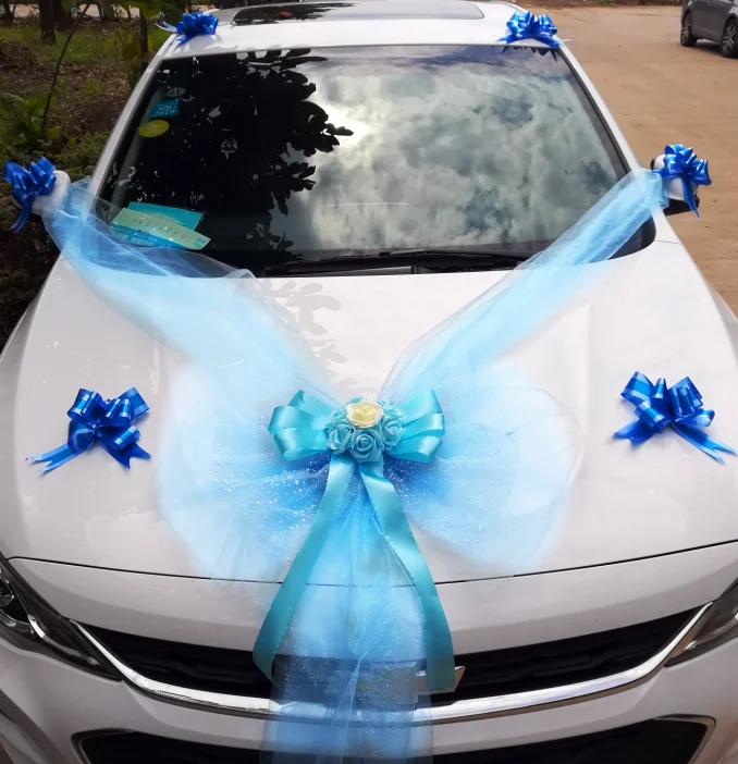 

Wedding Vice Car Decorative Flower Suit Simulation Roses Special Korean Car Team Flowers Decoration Supplies
