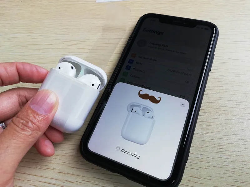 

10PCs/w1 chip Pop up animation Earphone Mini TWS Wireless Bluetooth Earphone Connect Headphone Earbods For iPhone Pad Mac Watch