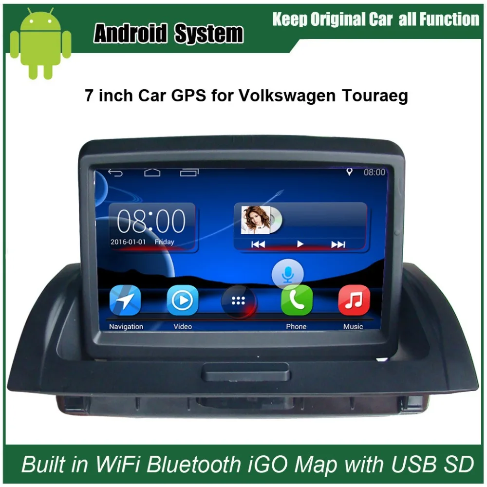 Perfect Upgraded Original Android 7.1 Car Radio Player Suit to Volkswagen VW Touareg Car Video Player Built in WiFi GPS Bluetooth 0