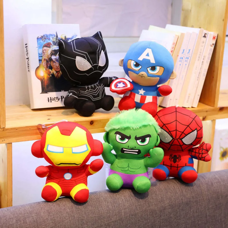 Marvel Мстители конечная игра мягкие плюшевые игрушки мягкие Супергерои кукла стежка Железный человек паук Грут Халк пантера капитан Дети подарок