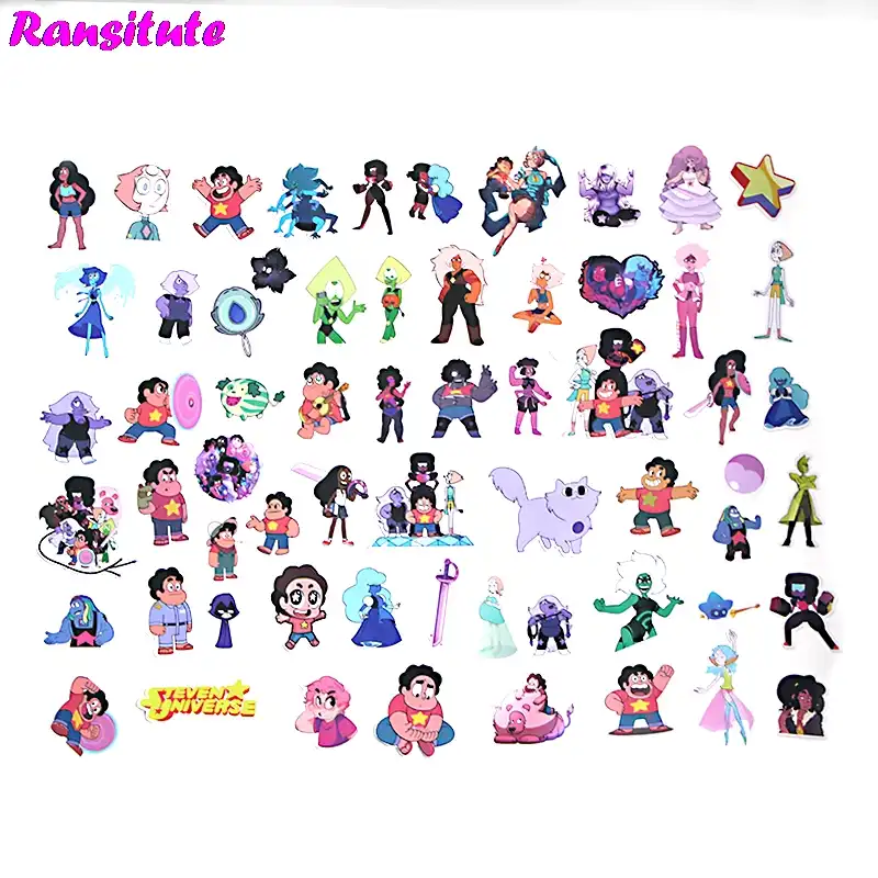 R187 60pcsset Steven Universe Funny Childrens Toy Stickers Diy Luggage Laptop Skateboard Phone Waterproof Stickers - steven universe decal roblox