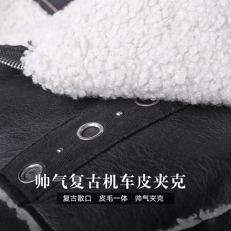 fanzhuan, новинка, модное мужское пальто с меховым воротником, уплотненная теплая мотоциклетная кожаная 710167 куртка
