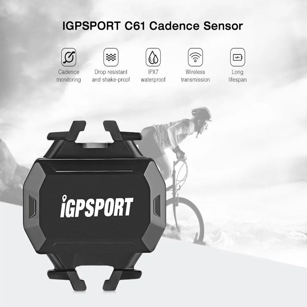 

IGPSPORT C61 IPX7 Waterproof 24Hz/ANT+ Wireless Bicycle Cadence Sensor Wireless Transmission For Cycling