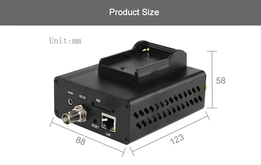 DHL 4G HEVC/H.265 WI-FI SDI видео кодировщик SDI передатчик Live широковещательный кодер Беспроводной H265 кодирующее устройство телевидения по протоколу Интернета