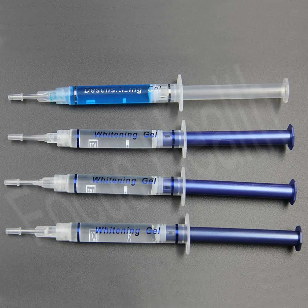 Professional Teeth Whitening Kit 4 Gel 2 Strips 1 LED White Tooth Bleach Blanchiment Dent Tanden Bleken Blanqueador Dental Care Gel