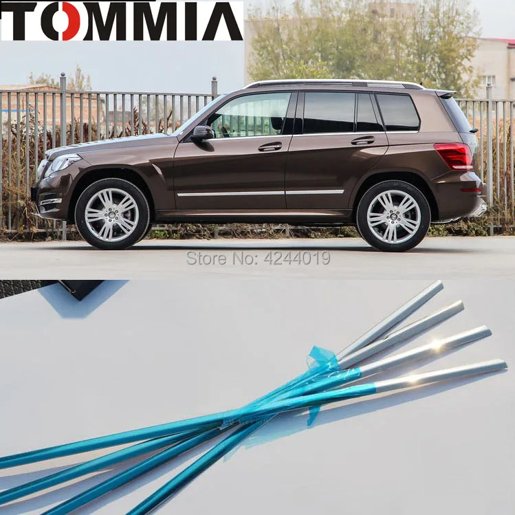 

TOMMIA 6pcs Stainless Steel Chrome Bottom Window Frame Sill Trim For Benz GLK Car Accessories