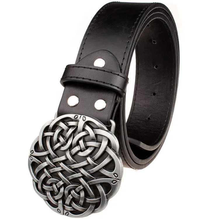 Fits Snap on Belt Celtic Weave Style Belt Buckle Steampunk Belt Buckle 