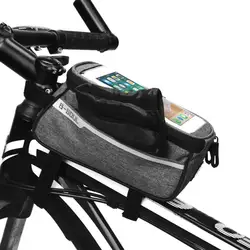 Прохладный велосипед передней трубы рамы сумка полиэстер Водонепроницаемый чехол для телефона Открытый Велоспорт аксессуары