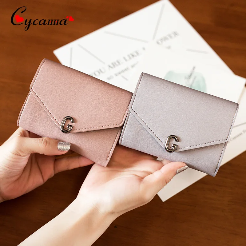 

Women Slim G Wallet Women Thin Purse Hasp Wallet Female Short Brand Designed Lady Coin Purse Girl Coin Small Wallet Money Bag
