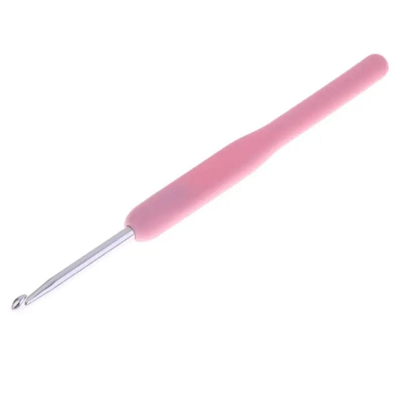 Алюминиевые крючки для вязания крючком, 8 размеров, аксессуары для шитья, пластиковая ручка, крючок для вязания, игла 2,5-6 мм, рукоделие, шитье