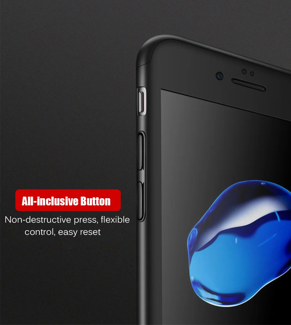 MOUSEMI Matte Hard Case For iPhone 7 6 8 Plus Cover Full Protection 360 Shockproof Tempered Glass For iPhone X Protective Case (8)