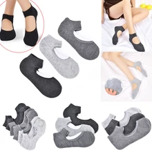 1 пара носков для йоги женские хлопковые нескользящие невидимые Спортивные Носки Хорошая гибкость Дышащие носки