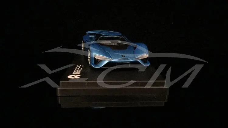 Литая модель автомобиля NIO Nio EP9 хвост крыло спойлер версия 1:43(синий)+ маленький подарок