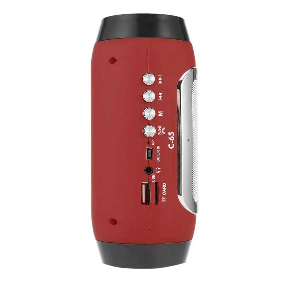 PCTC HIFI красный цвет беспроводной Bluetooth Сабвуфер мини открытый динамик TF FM (красный