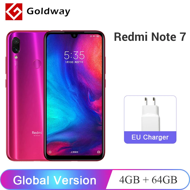 Смартфон Xiaomi Redmi Note 7 с двойной камерой FHD 6 3 дюймовым дисплеем восьмиядерным