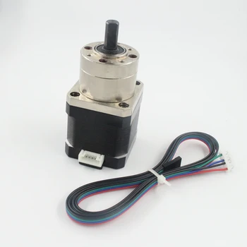 

free shipping 4-lead Nema17 Stepper Motor 42 motor Extruder Gear Stepper Motor Ratio 5:1 Planetary Gearbox Nema 17 Step Motor