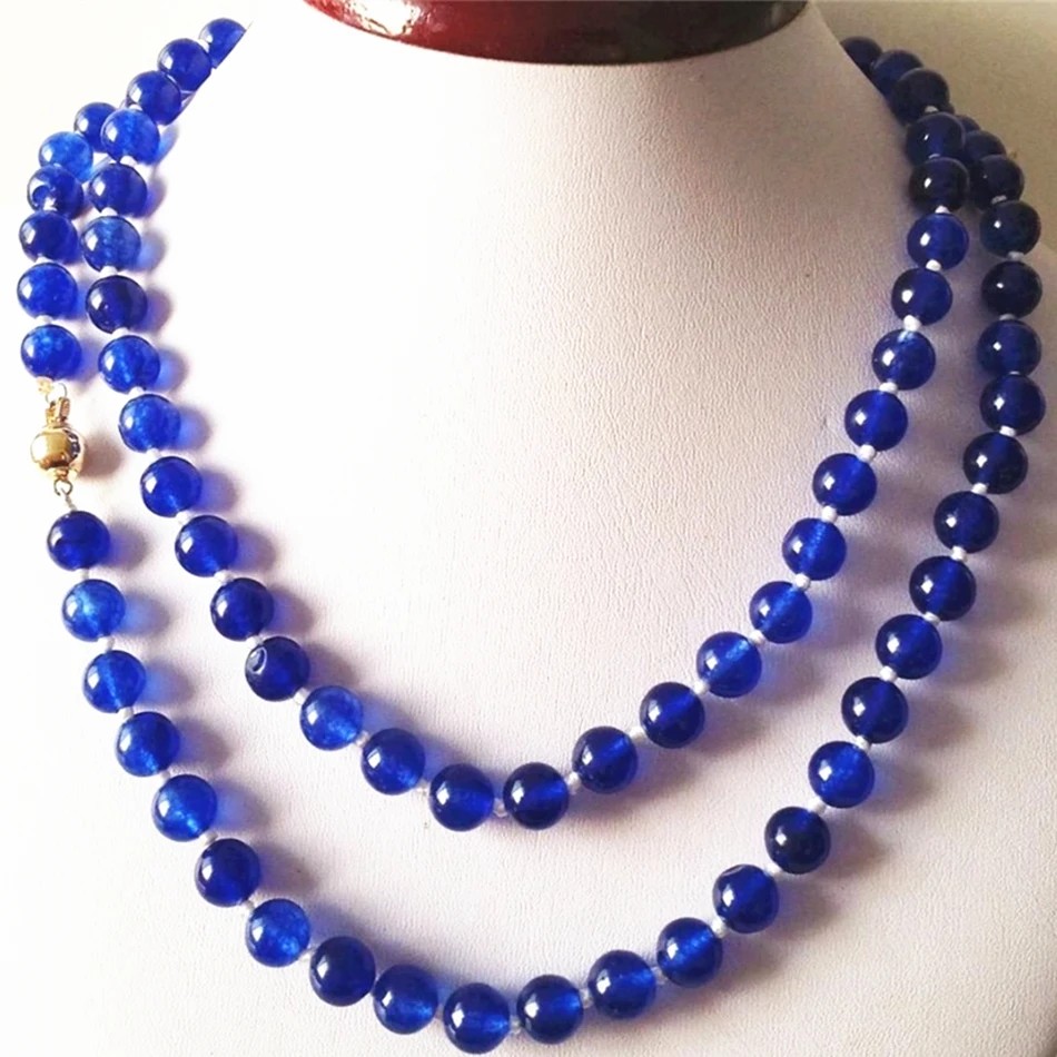 бусы синего цвета