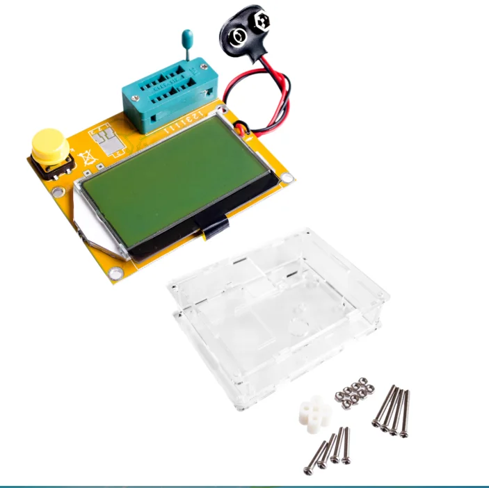 

Diode Triode Capacitance ESR Meter MOS PNP LCR-T4 Transistor Tester LCD Display Mega328 Transistors Diodes With Acrylic Case