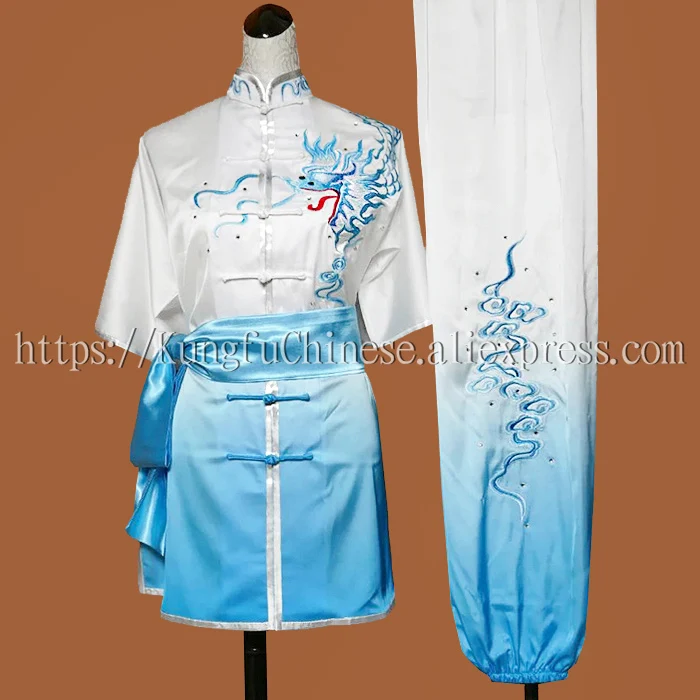 

Chinese wushu uniform Martial arts clothes Kungfu clothing changquan outfit taolu suit for men girl boy children women kids