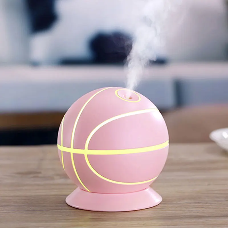 

240ML Creative Basketball Humidifier Ultrasonic Mini Aromatherapy Diffuser with LED Night Light for Home Car USB Air Humidifier