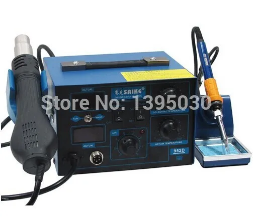 

2pcs Free Shipping By DHL110V/220V  Hot Air Gun Digital Soldering Iron Saike 952D with Free Gifts