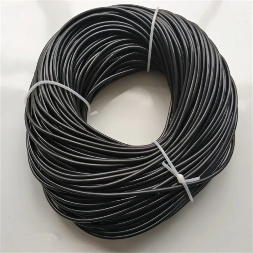 خرطوم سيليكون أنبوب الأنابيب درجة حرارة مقاومة الغذاء الصف OD 2mm 3mm 3.5mm 4mm 4.5mm 5mm 6mm x 1mm 2mm 2.3mm 2.5mm 3mm 4mm 10 m الأسود