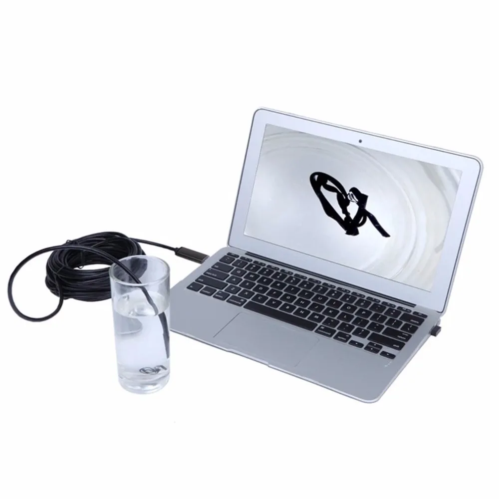 

USB Endoscope Lens 10mm Mini Camera 7m Length Cmos Waterproof IP67 PC Borescope Inspection Snake Video Cam Night Vision Windows