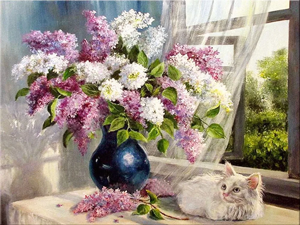 CANX40016381花瓶猫咪40X30_副本