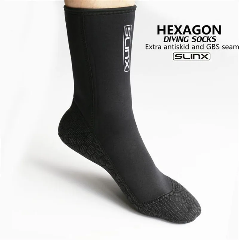 SLINX 3mm Men Women Scuba Diving Socks Swimming Swimwear Wetsuit Prevent Scratch Warm Snorkeling