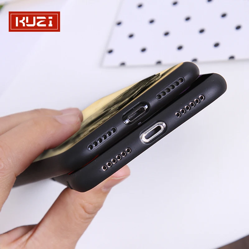 Роскошный чехол для телефона KUZI Black Girl IPhone 6 S 7 8 Plus Fundas мягкий из ТПУ X XS
